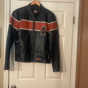 Men’s Harley Davidson, Black, leather jacket, size large